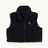 Comfort Lush Cropped Fleece Vest / Color-Black