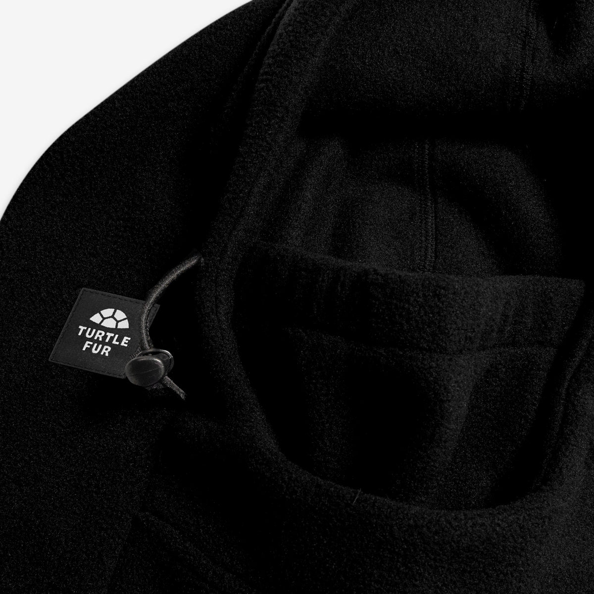 Printed Fleece Overhood / Color-Black