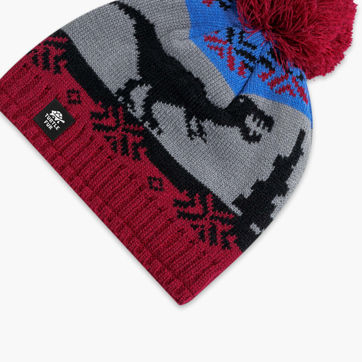 Kids Nordic Dino Beanie / Color-Red