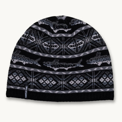 Merino Wool Trout Beanie / Color-Black