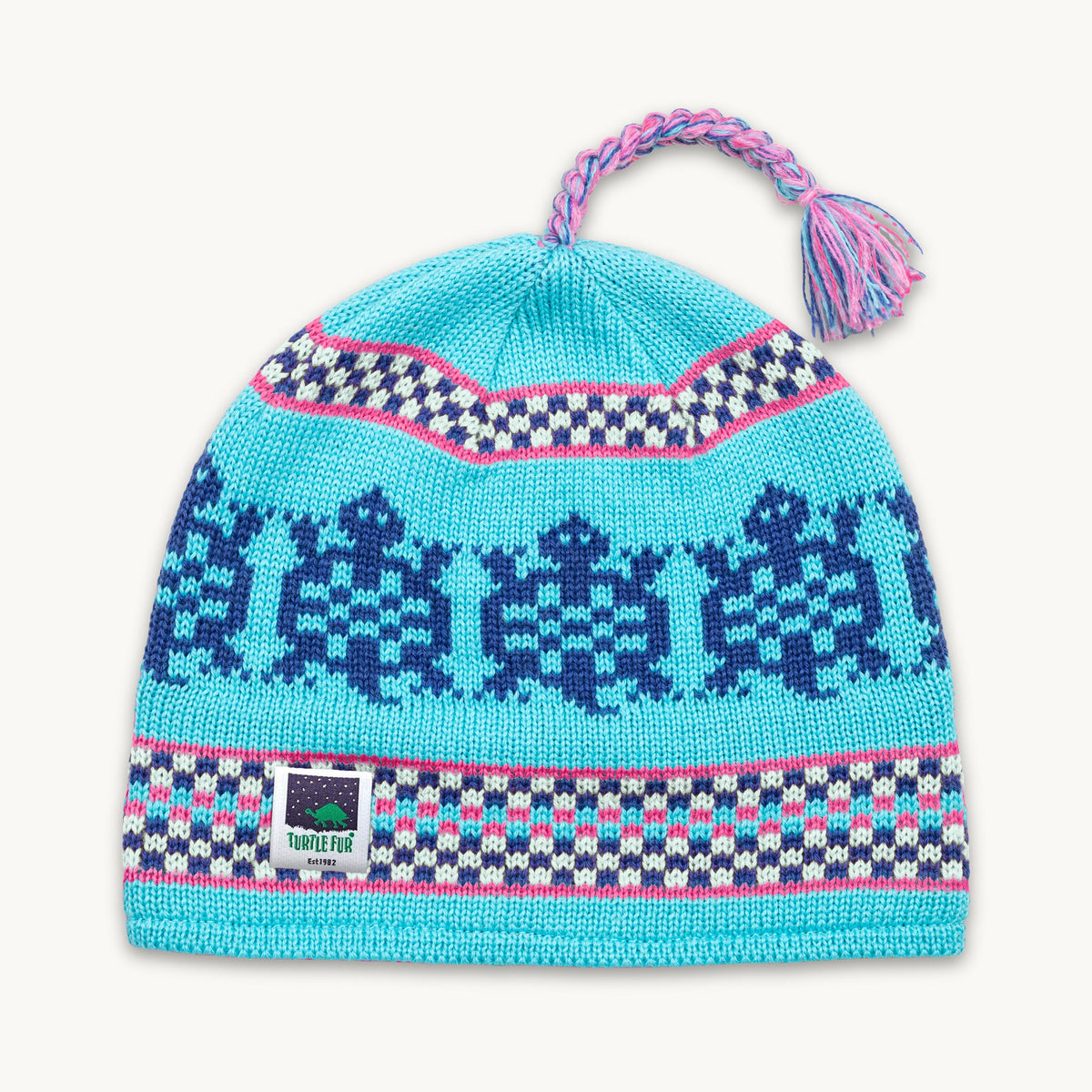 Kids Heritage Tassel Beanie / Color-Turtle