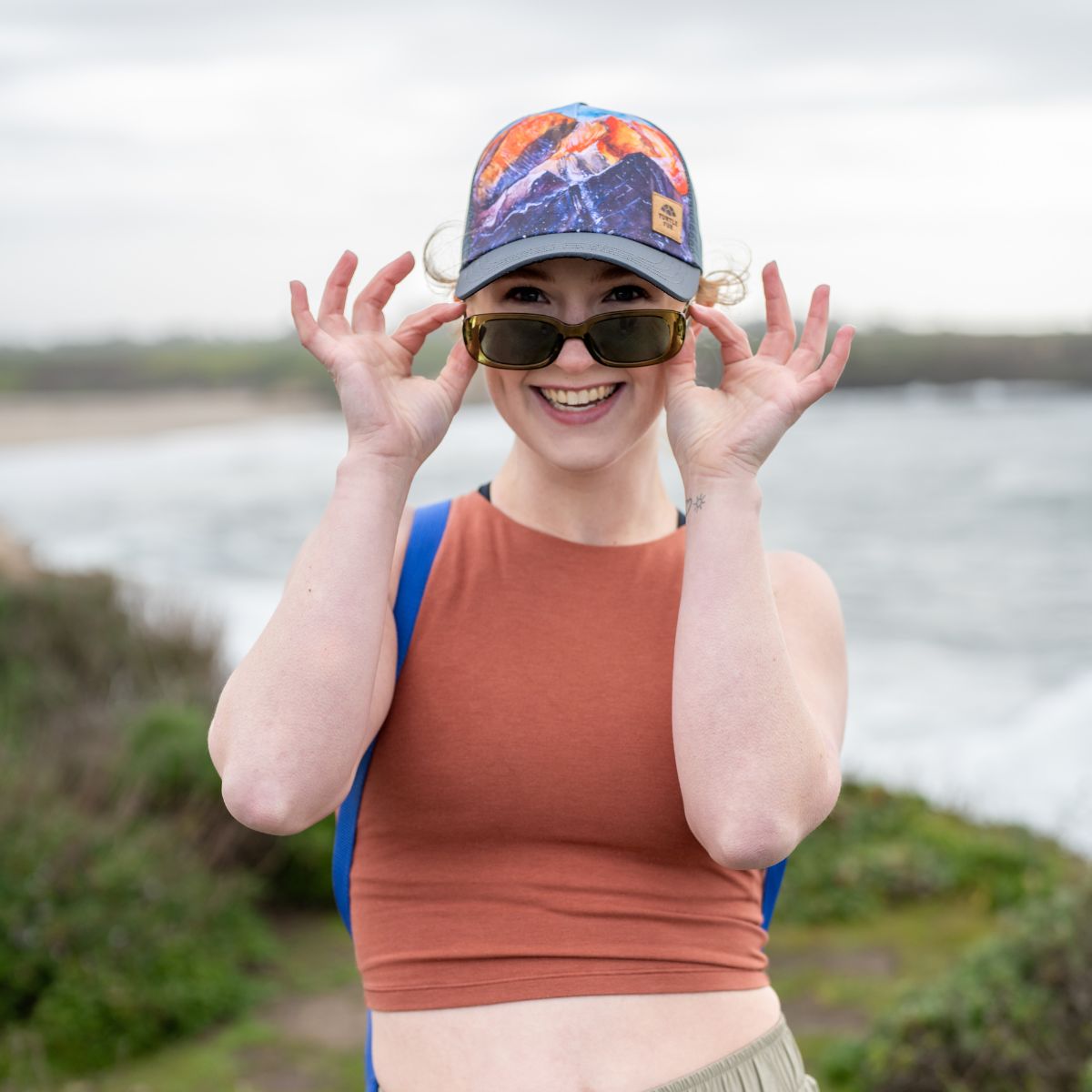 Trail Blazer Trucker Hat / Color-Sunset Hues