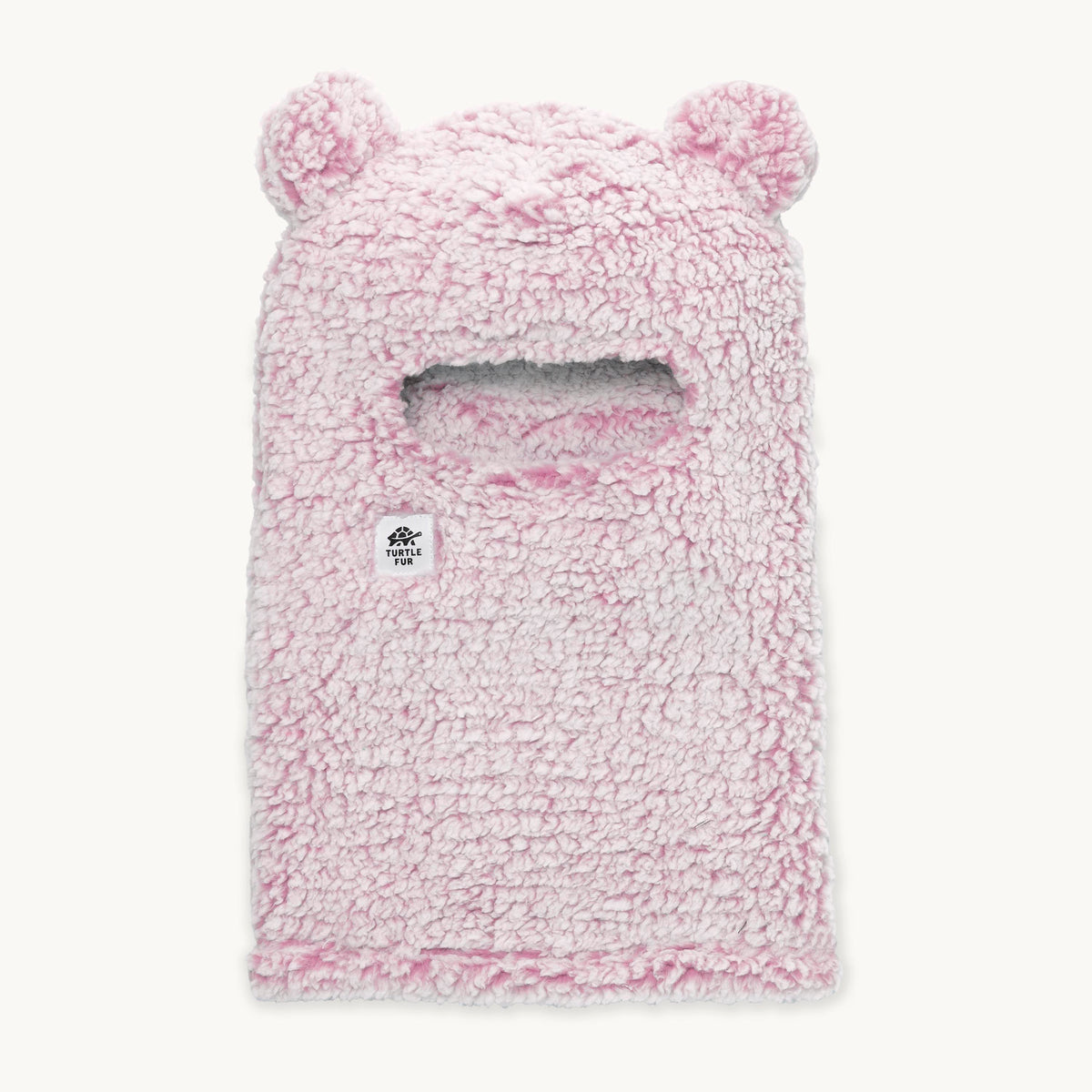 Kids Recycled Comfort Lush Bear Balaclava / Color-Dusty Rose