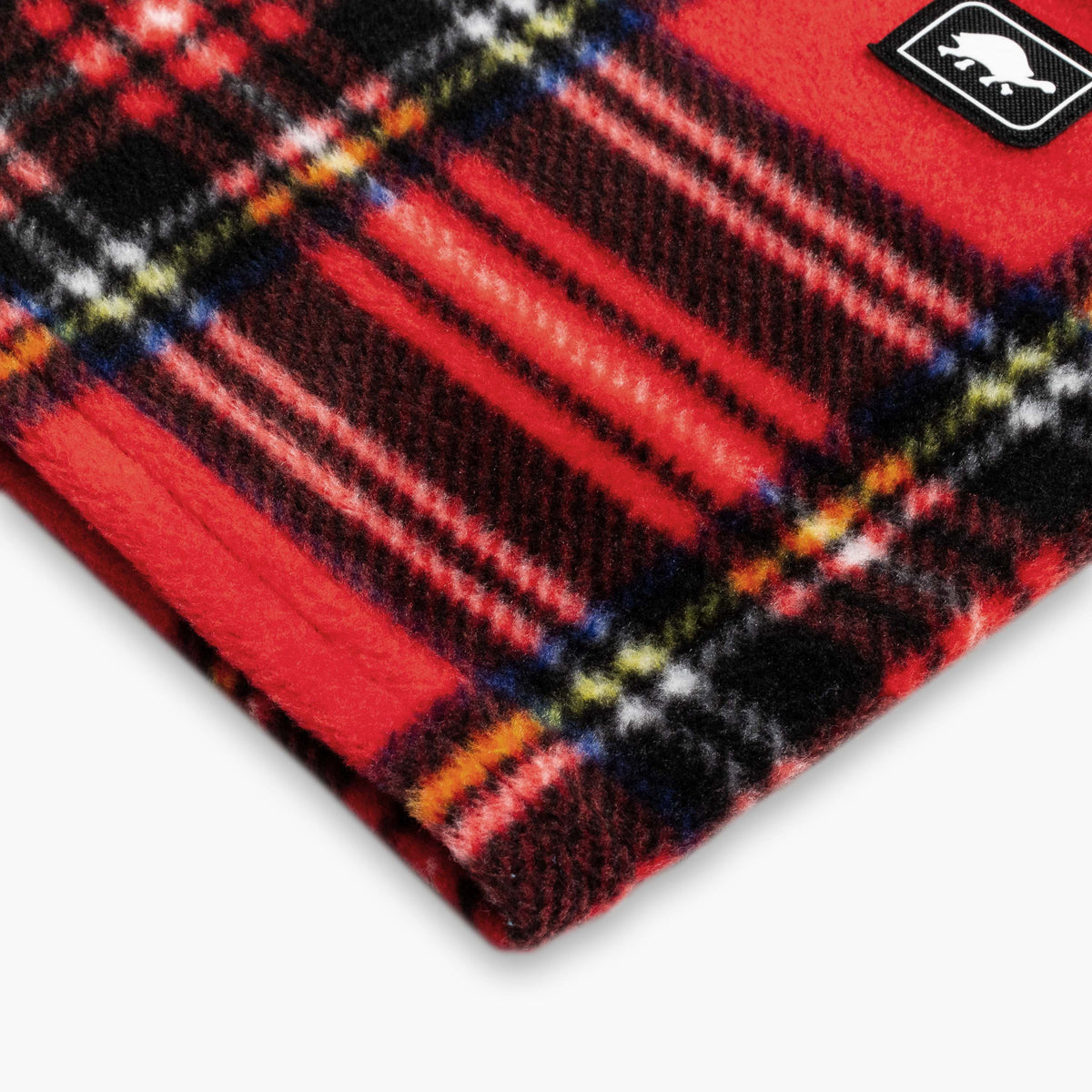 Kids Playful Prints Fleece Neck Warmer / Color-Red Plaid