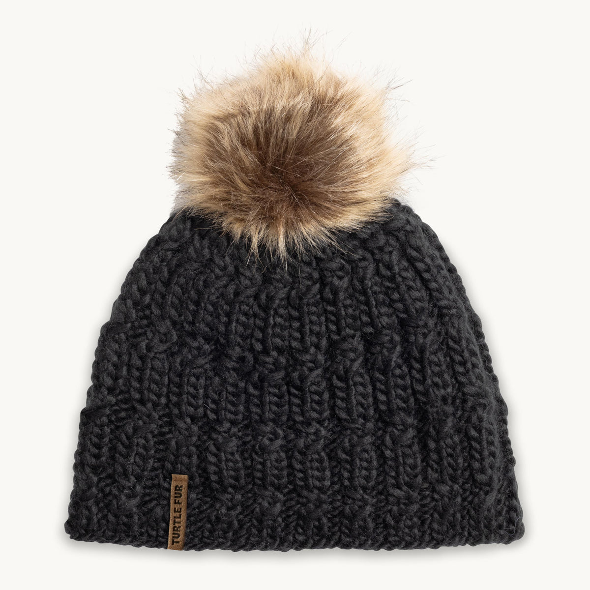 Fifi Faux Fur Pom / Color-Black