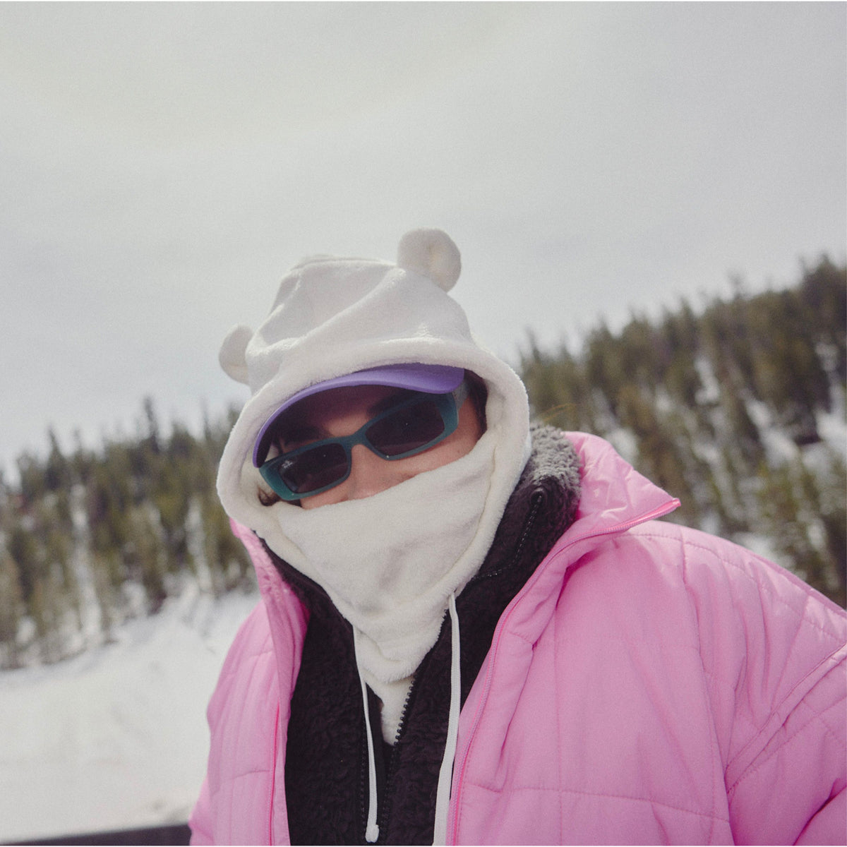 Comfort Plush Bear Overhood / Color-Dusty Rose