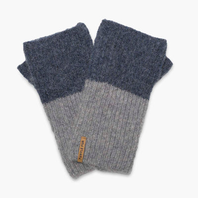 Yak Wool Molly Fingerless Gloves / Color-Navy