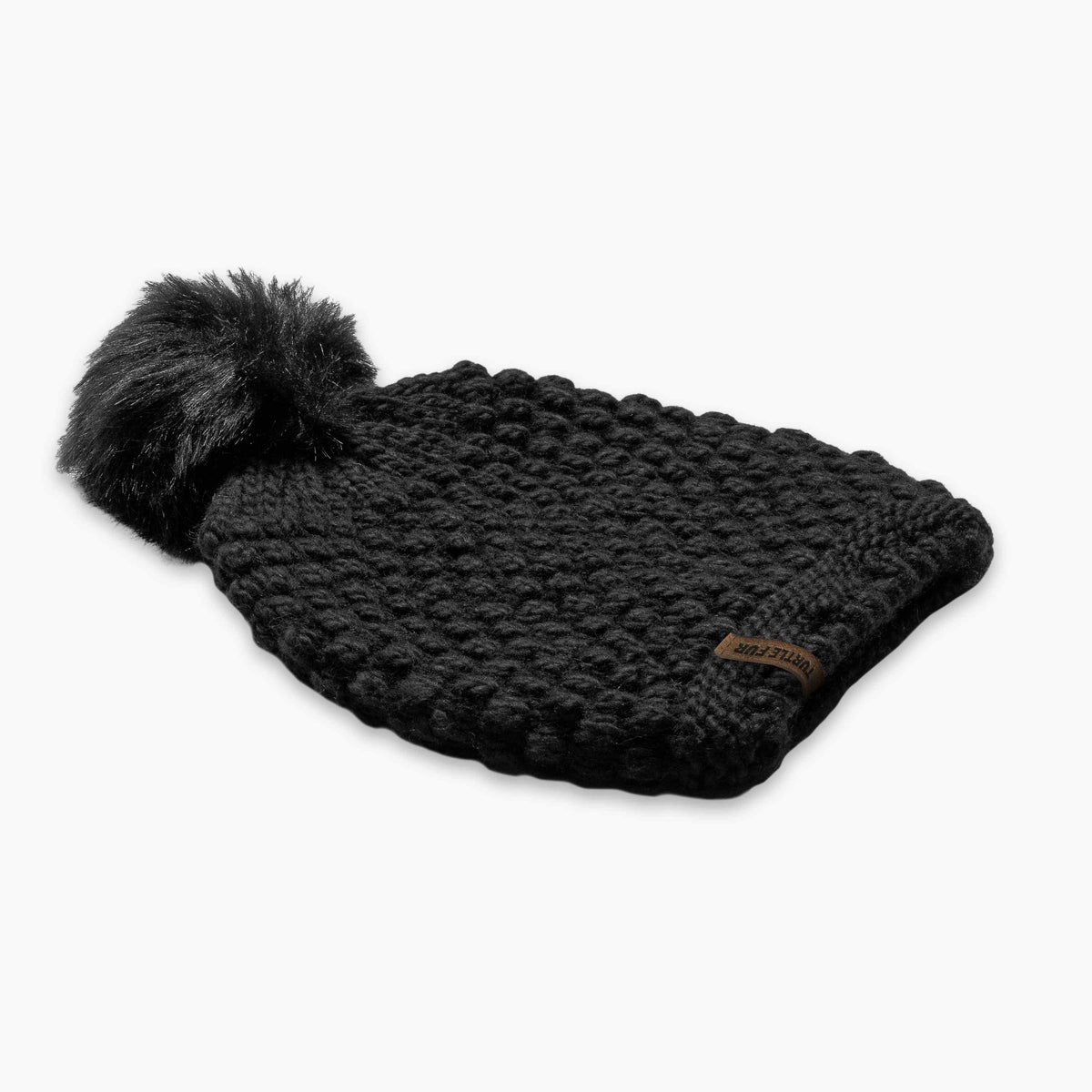 Snowfall Faux Fur Pom / Color-Black