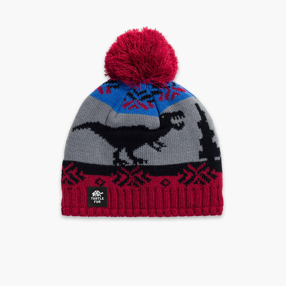 Kids Nordic Dino Beanie / Color-Red