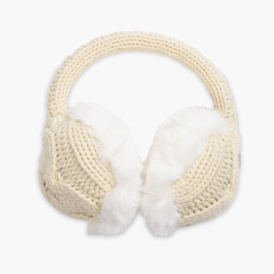 Ear Muffin Faux Fur Lined Earmuffs / Color-Ivory