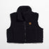 Comfort Lush Cropped Fleece Vest / Color-Black