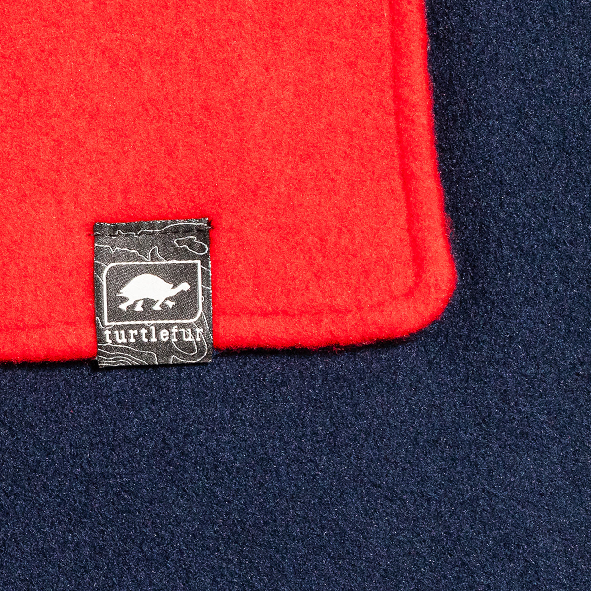 Original Fleece Baby Security Blanket / Color-Navy and Red