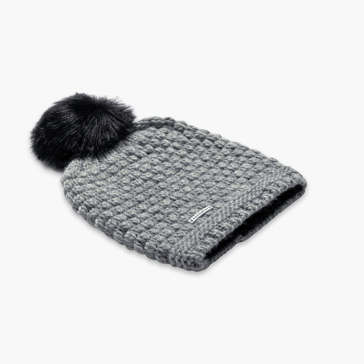 Snowfall Faux Fur Pom / Color-Gray