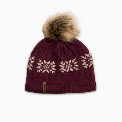 Lambswool Leira Beanie / Color-Garnet