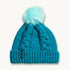 Youth Lizzy Faux Fur Pom / Color-Turquoise