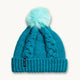 Youth Lizzy Faux Fur Pom / Color-Turquoise