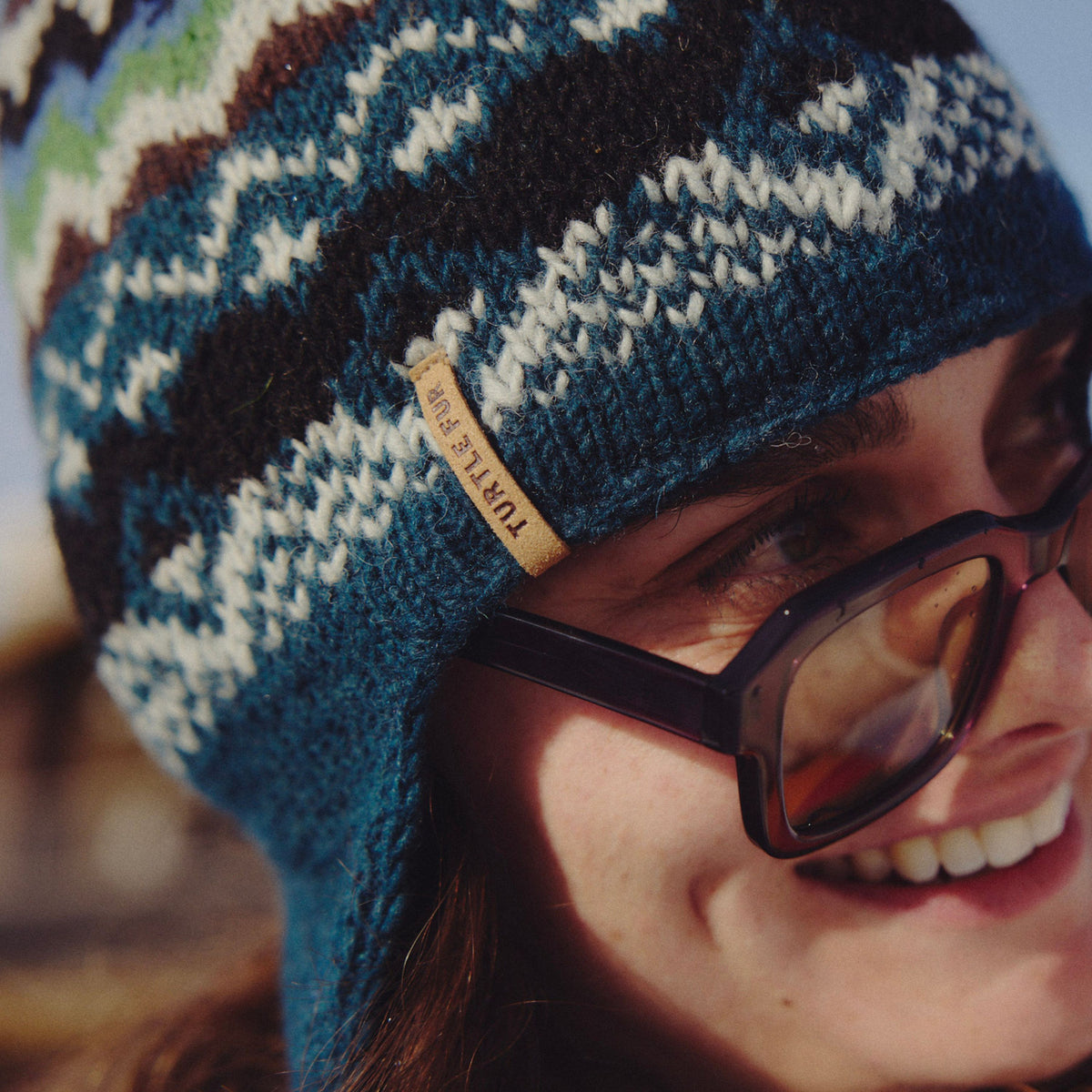 Charles Earflap Beanie / Color-Teal