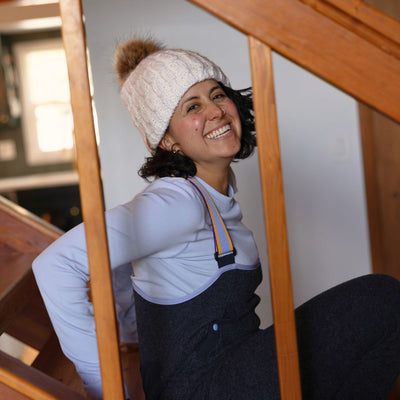 Fifi Faux Fur Pom / Color-White