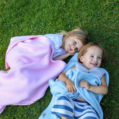 Original Fleece Baby Security Blanket / Color-Light Blue